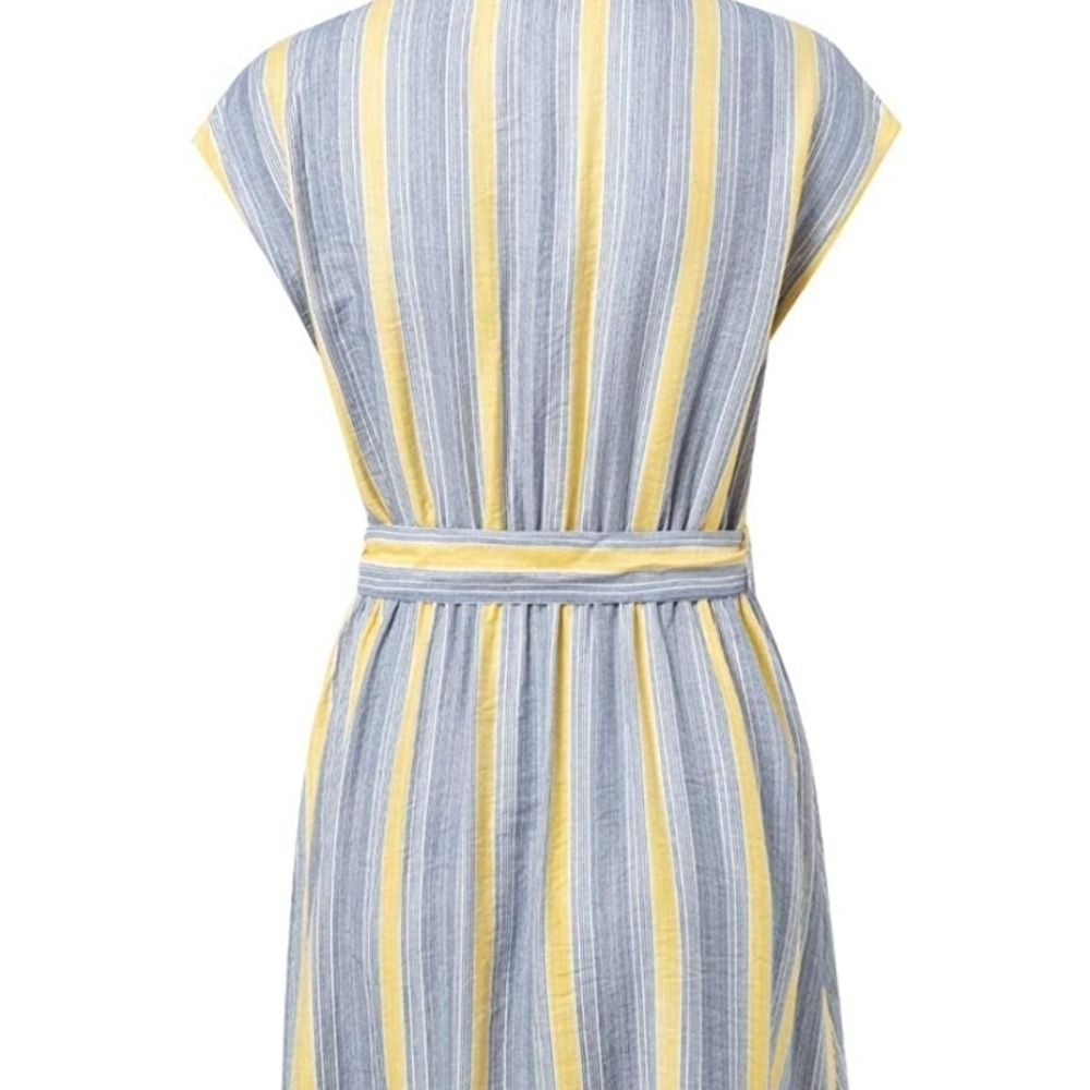 Dress summer stripe front button New dress - Picture 2 of 3